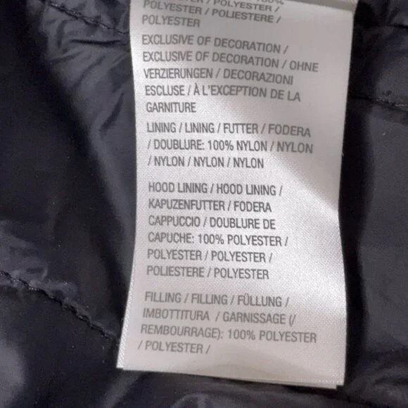 Dennis Basso Jacket Printed Floral Black White Water Resistant Hooded Ruffle Lg - Picture 14 of 16